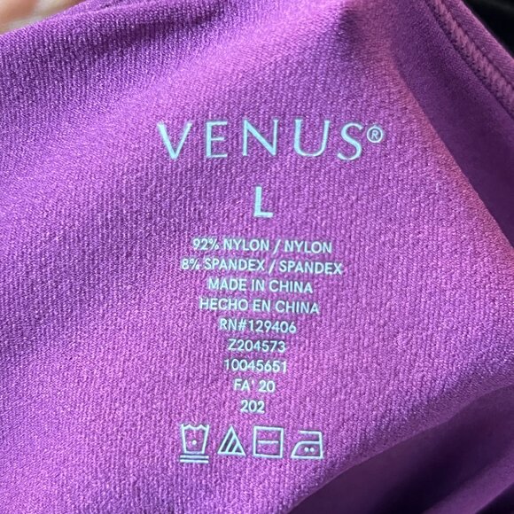 Venus Purple Mesh Sleeve Cutout Back Long Sleeve Stretch Top Sexy Night Out L - Picture 4 of 4